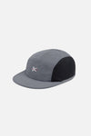 Nylon Paneled Mesh Hat, Grey