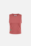 Fitted Muscle Tank, Vintage Red